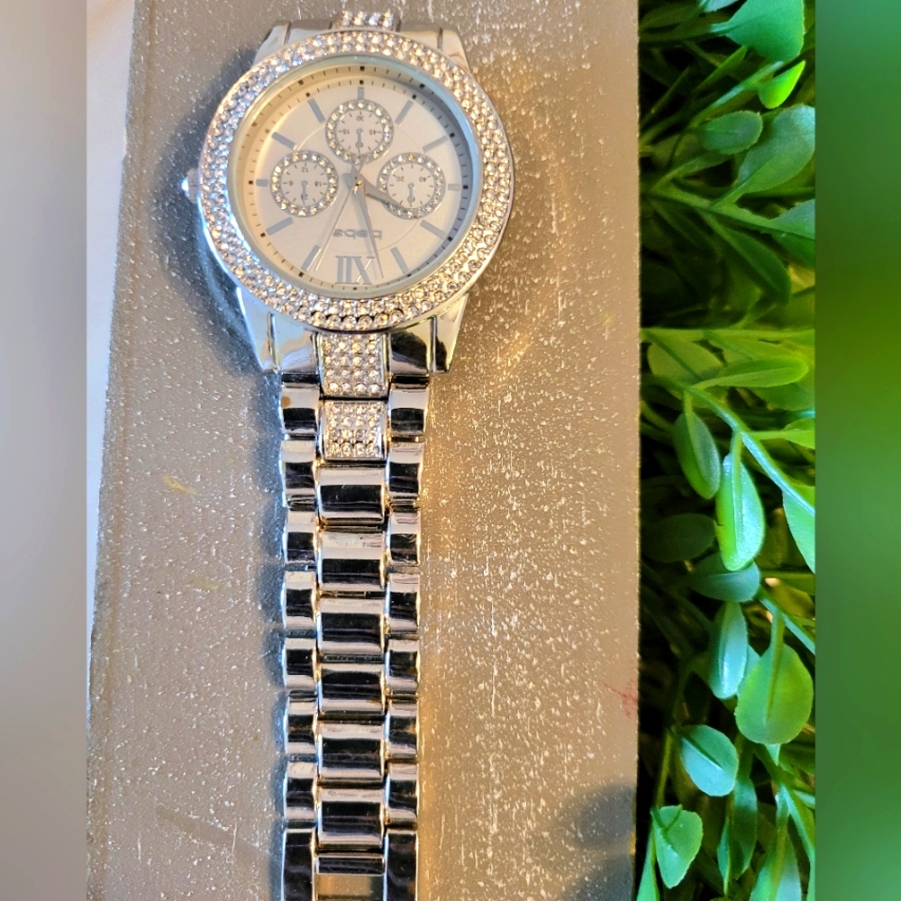 Bebe Silver Rhinestone Dial Watch - Picture 7 of 7